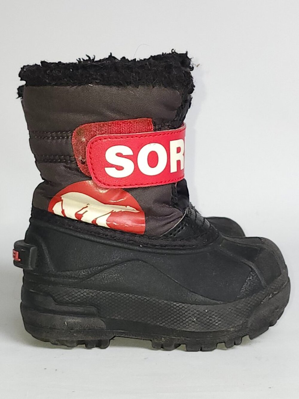 SOREL Snow Commander toddler winter boot Size 6 Red and Black Winter Boots